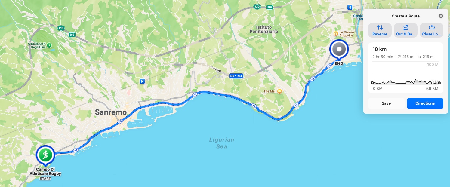 Percorso della Corsa 10 km